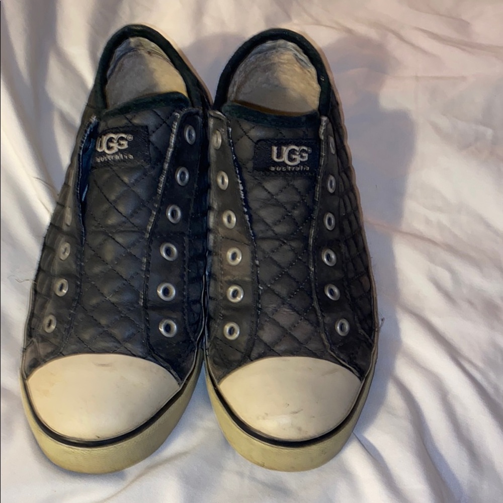 UGG Black Quilted Slip-On Sneakers